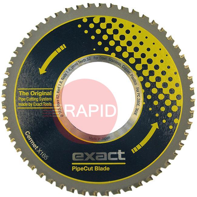 7010487  Exact TCT 165 Cutting Blade For Materials: Steel, Copper, Plastic