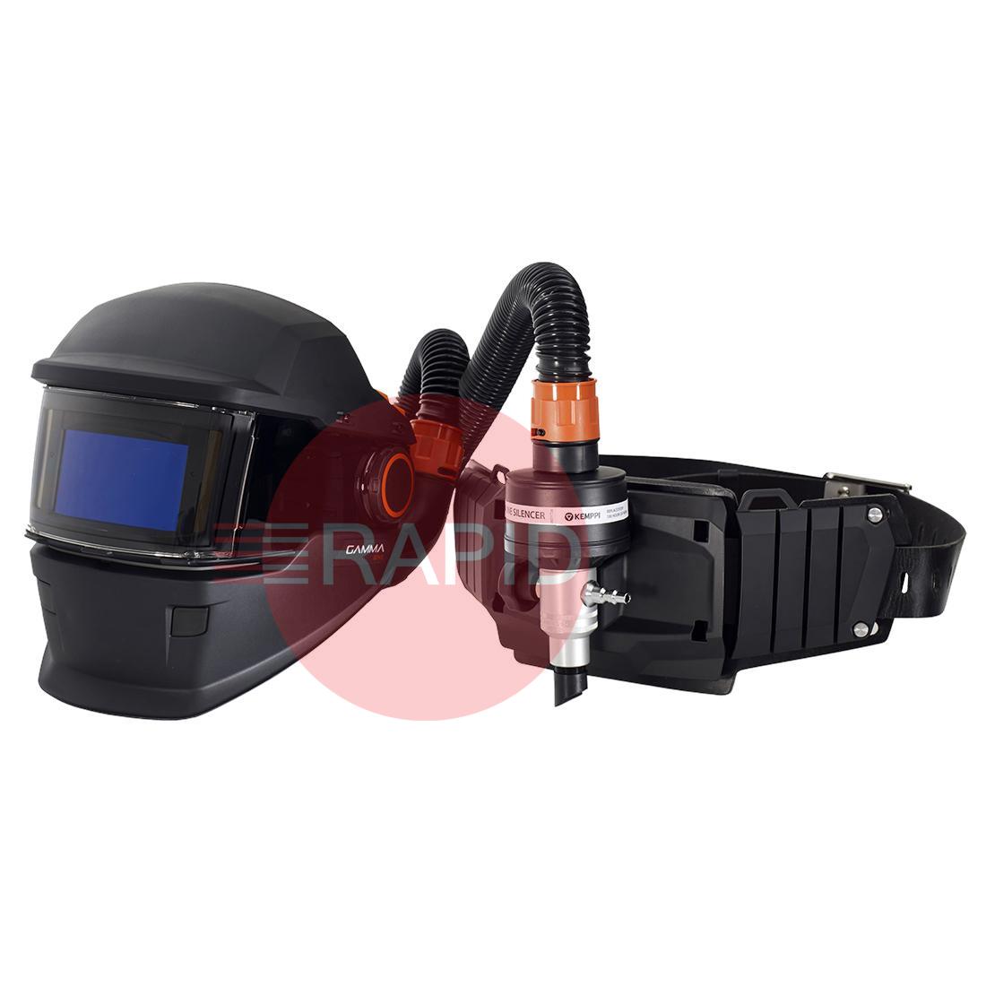 9873150  Kemppi Gamma GTH3 SFA Auto Darkening Welding Helmet & RSA 230 Respirator System, Shade 5, 8, 9 - 13
