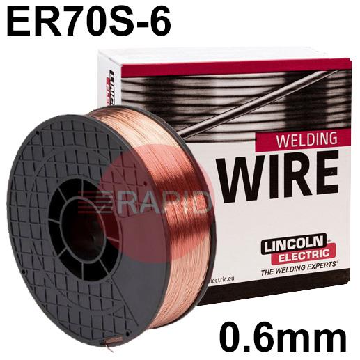 A18065  Lincoln Ultramag, 0.6mm Premium Quality A18 MIG Wire, 5Kg Reel, ER70S-6