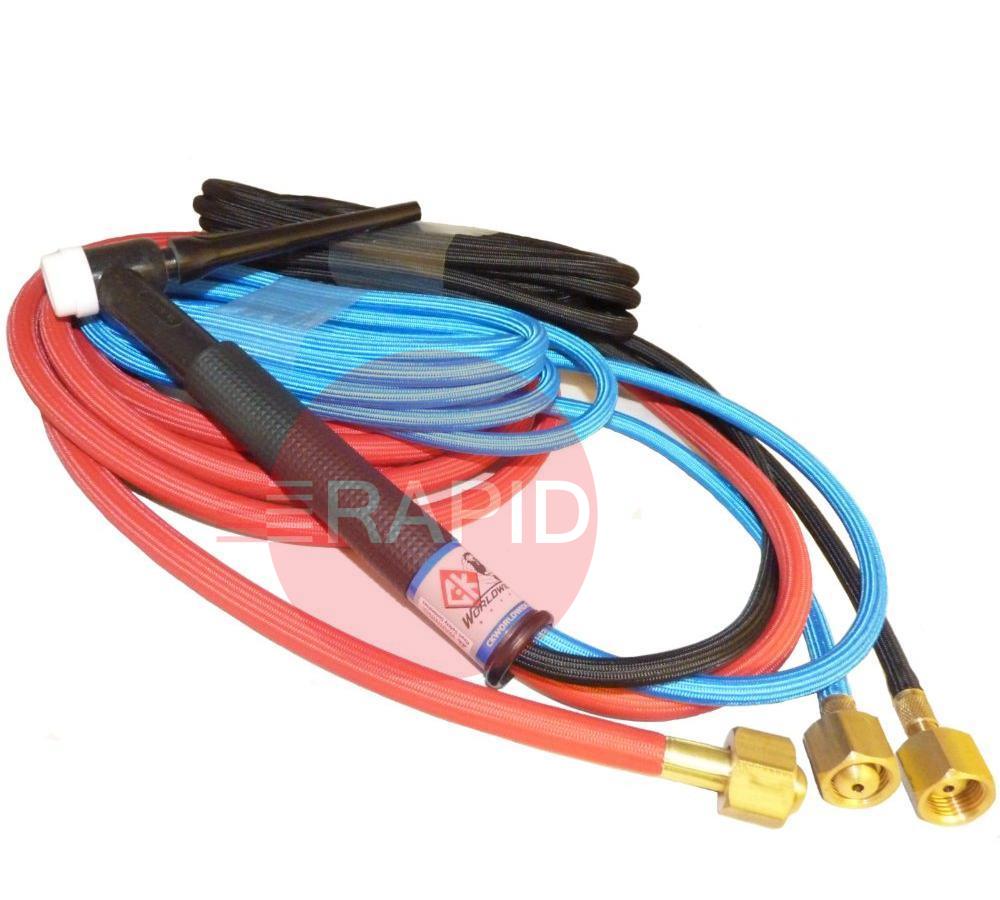CK-TL312SF  CK TrimLine TL300 Water Cooled 350Amp TIG Torch with 3.8m Superflex Cable, 3/8 BSP