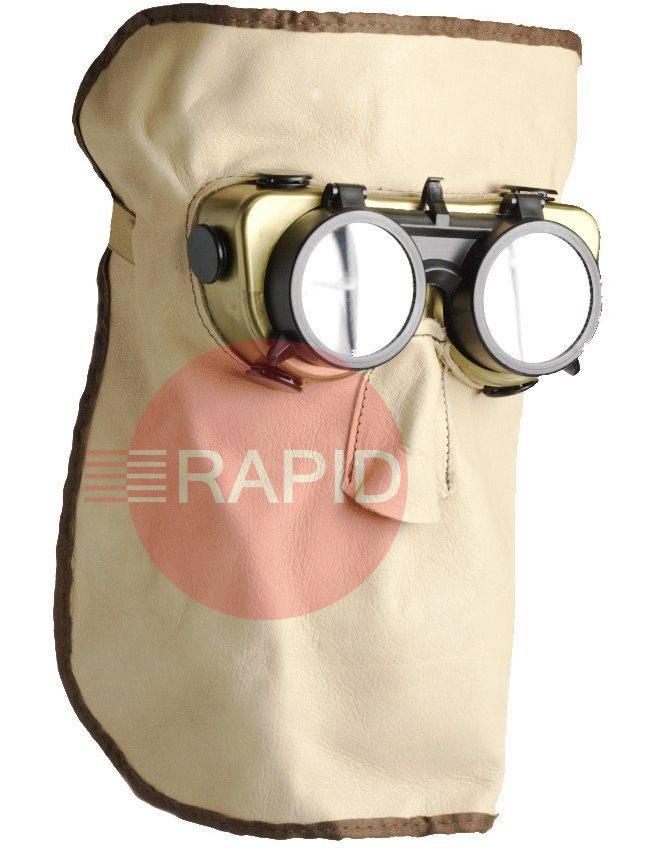 EF813000  Leather 30cm Mask with Flip Up Goggles (Monkey Mask)