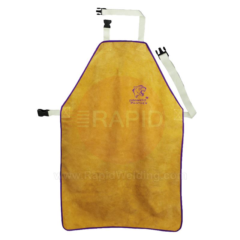 P3725  Panther Leather Welding Apron with Buckle & Ties - 24 x 46 (61 x 91cm), BS EN ISO 11611:2007
