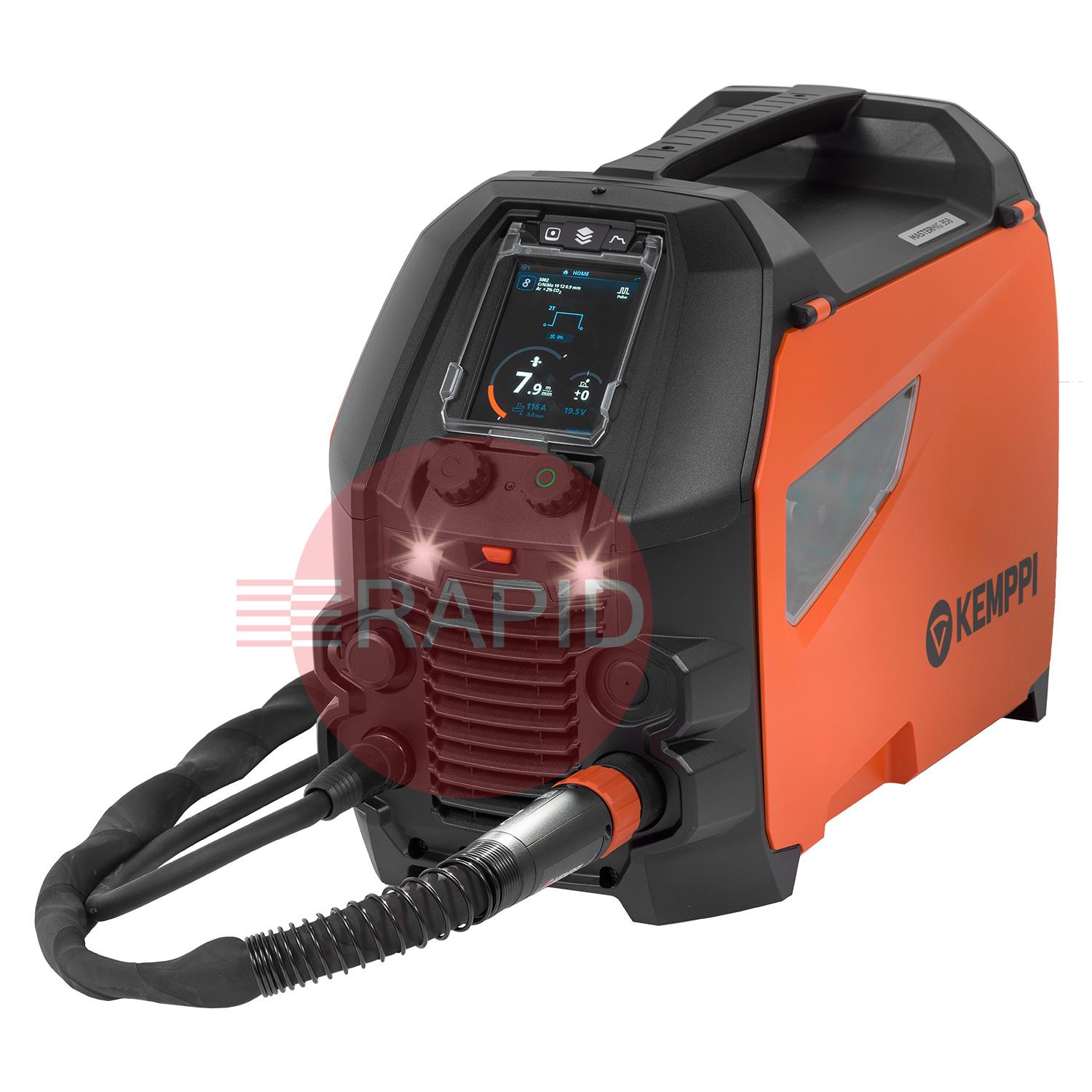 P509GXE3  Kemppi Master M 358G MIG Welder Air Cooled Package, with GXe 305G 3.5m Torch - 400v, 3ph