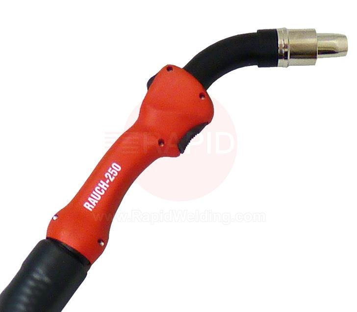 R2500411  MHS Smoke-250 Fume Extraction Air Cooled MIG Torch, 250A with Exhaust & Euro Connection - 4m
