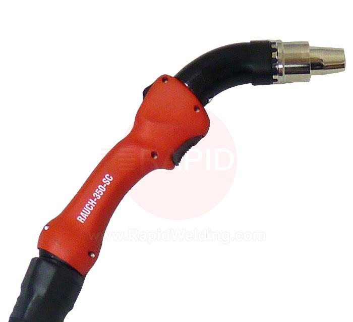 R3500311  MHS Smoke-350-SC Fume Extraction Air Cooled MIG Torch, 350A with Exhaust & Euro Connection - 3m