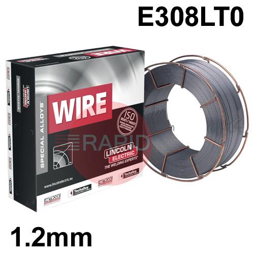 SC308L-12  Metrode Supercore 308L, 1.2mm Stainless Flux Cored MIG Wire, 15Kg Reel, E308LT0-1/4