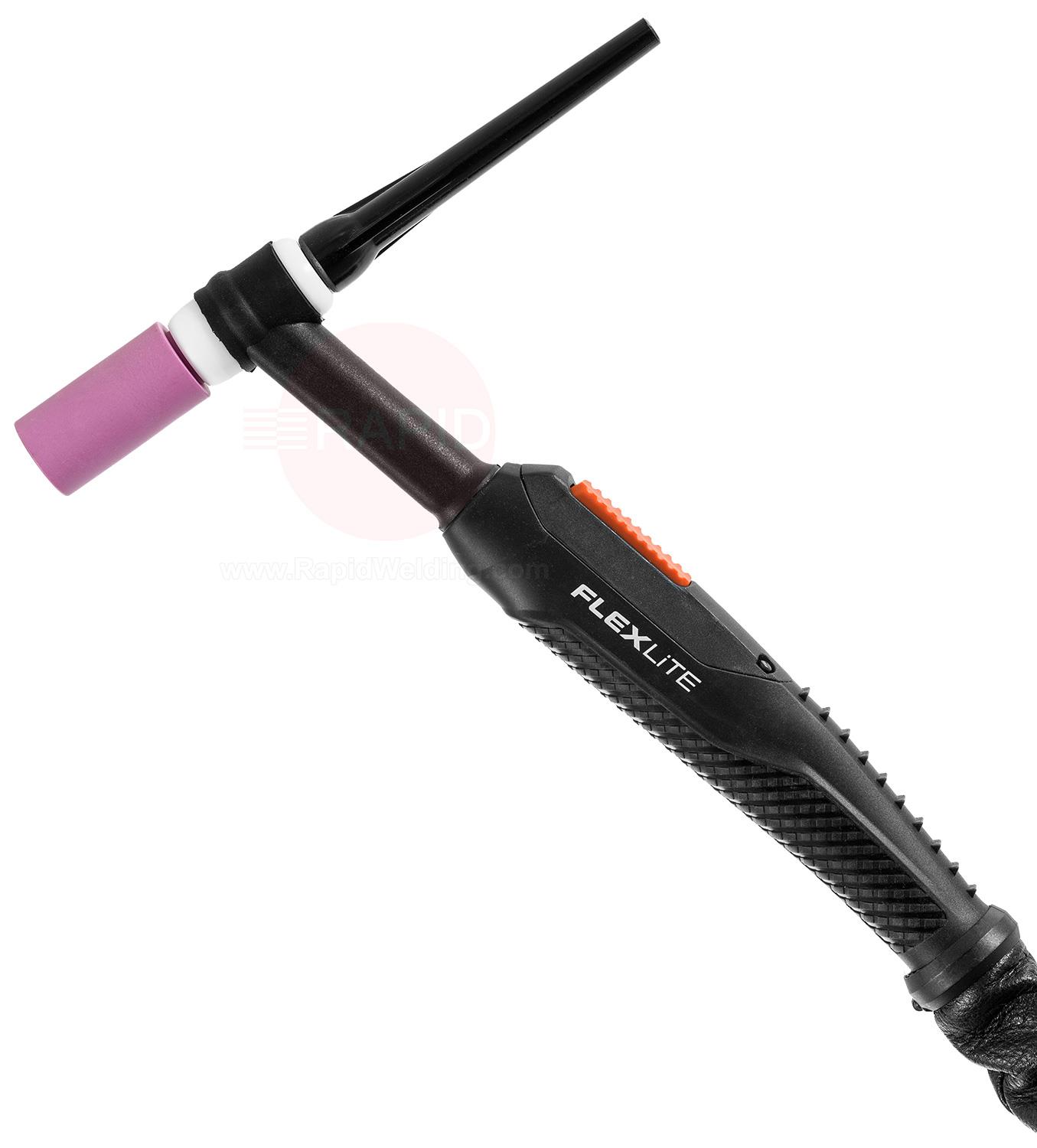 TX455W4  Kemppi Flexlite TX K5 445W Water Cooled 450 Amp Tig Torch, with 70° Angle Neck - 7 Pin, 4m