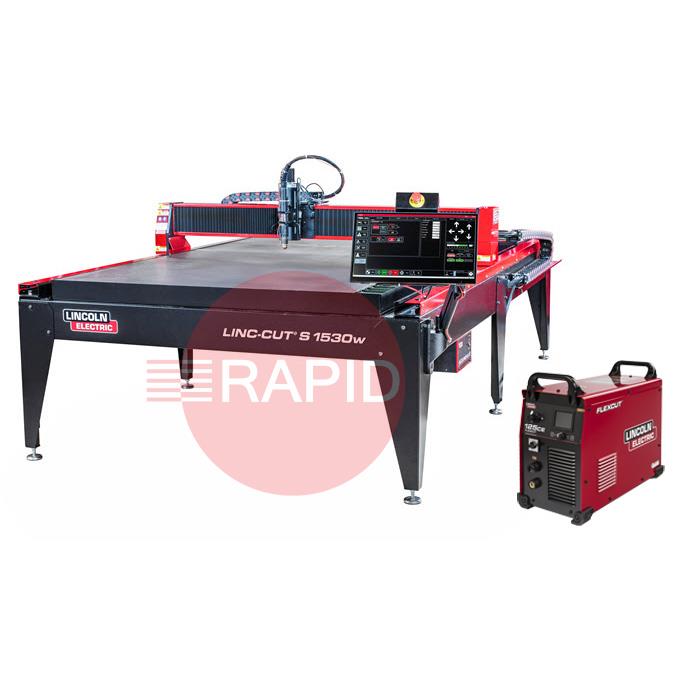 USEDLINC-CUTS1530PKG  Used Lincoln Linc-Cut S 1530W 5ft x 10ft CNC Plasma Cutting Table with FlexCut 125 CE Plasma Package - Includes ½ Days Training