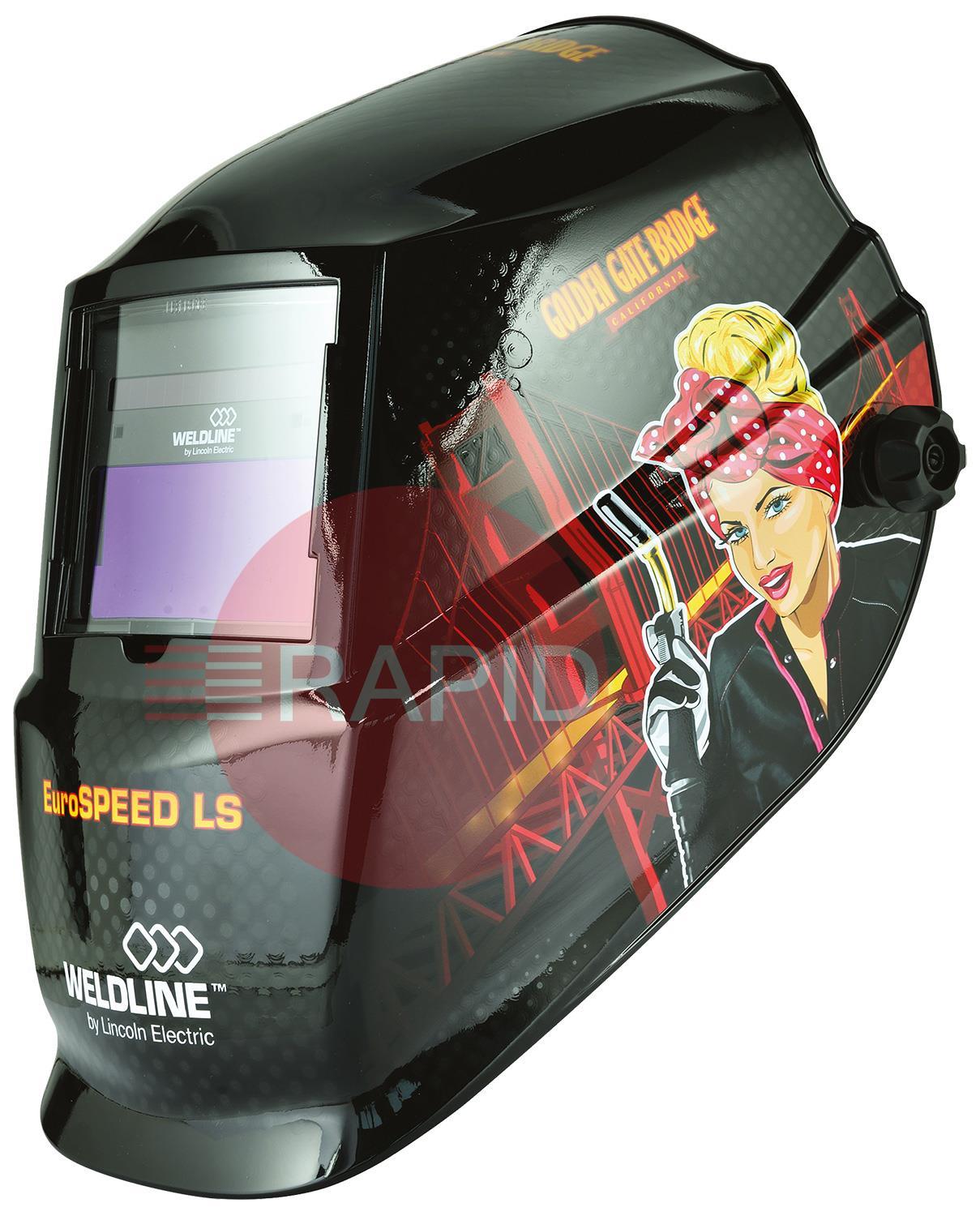 W000403824-2  Weldline EuroSPEED LS Edition Auto-Darkening Welding Helmet, Shades 3.5/9-13