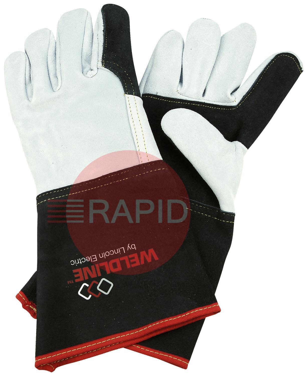 WG-MIG-2-CE-T9  Weldline MIG Universal Comfort+ Welding Gloves, Size 9 - EN 388: 2016, EN 407: 2004