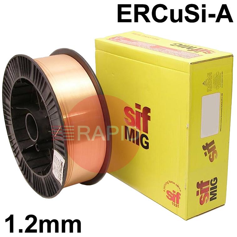 WO961212  Sifmig 968 copper wire containing 3% silicon and 1% manganese 1.2 mm Dia 12.5 kg Spl, ERCuSi-A